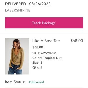 Free People Like A Boss Tee in Tropical Nut